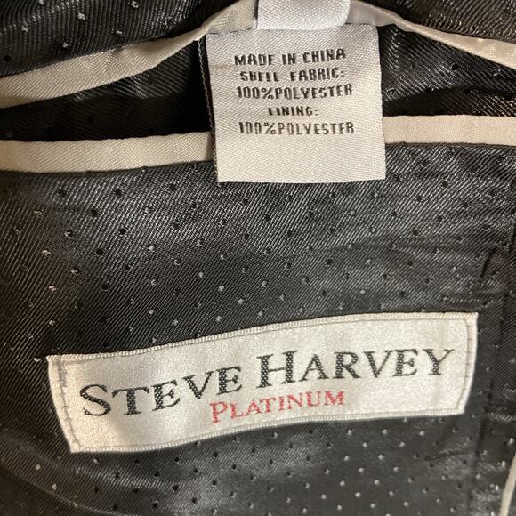 NWT Steve Harvey Men’s 52L Blazer, Purple & Black Floral - Picture 6 of 9